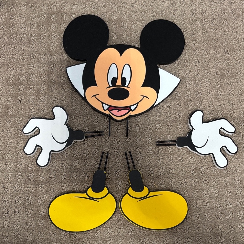 Disney Mickey Mouse Garden Stakes - Black, White, Yellow